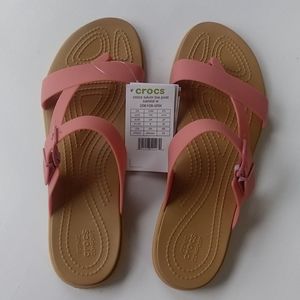 Croc Sandals NWT size 10 Pink/Peach